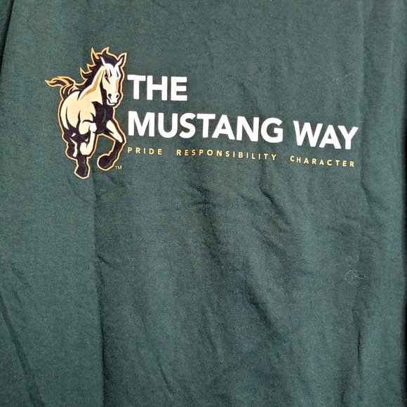 Cal Poly Mustangs Tshirt Adult Large Green Jerzees Short Sleeves - Picture 7 of 7